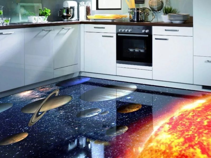 Заливной пол космос